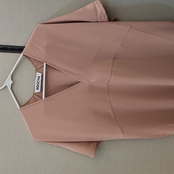 Roucha DEO Short Sleeve VNeck Drape Dress - Picture 3 of 16